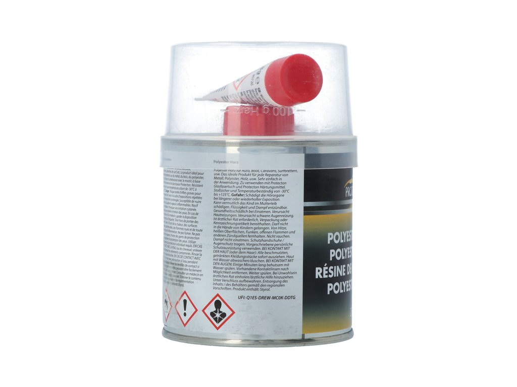 Chit poliester Protecton 250 g, set reparație caroserie cu întăritor