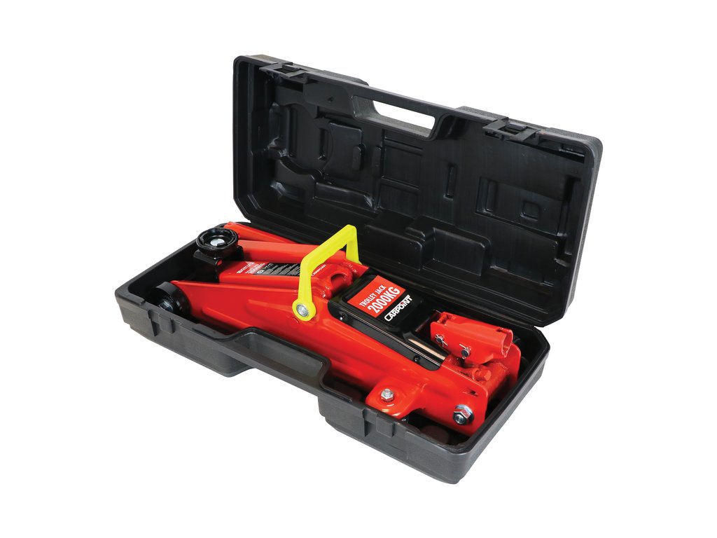 Cric hidraulic tip crocodil Carpoint 2T cu roti, ridicare 13-35 cm