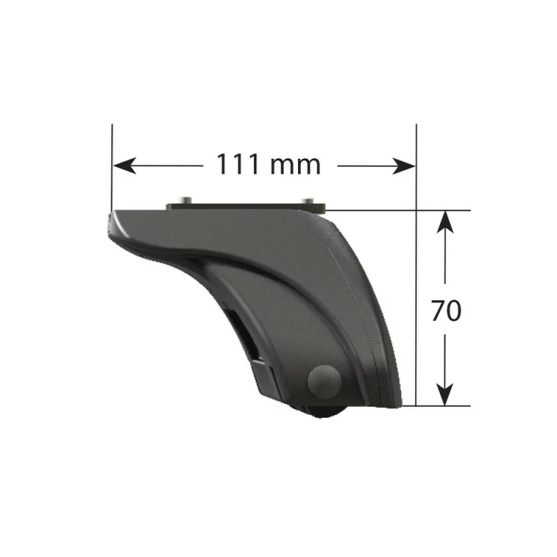 Kit 4 picioare bare portbagaj Nordrive Evos LP, profil redus