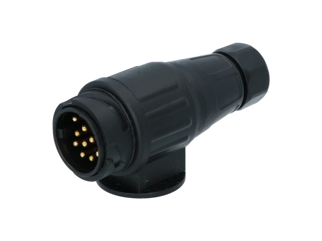 Fișă remorcă auto Carpoint 12V 13 pini din plastic, tip Jager ISO 11446