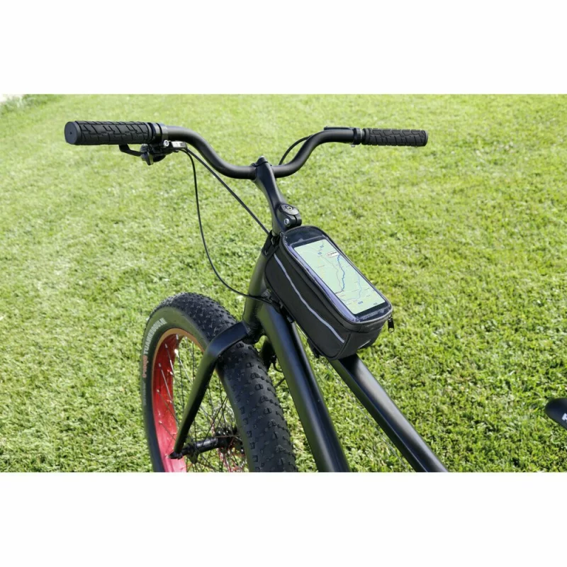Geanta pentru cadru bicicleta 2 in 1 cu suport telefon, impermeabila