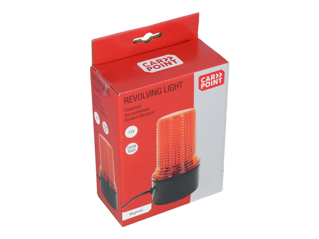 Girofar auto magnetic Carpoint 12V cu bec Xenon, orange, 10 x 6 cm