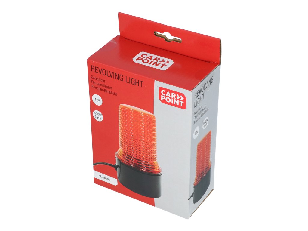 Girofar auto magnetic Carpoint 12V cu bec Xenon, orange, 10 x 6 cm