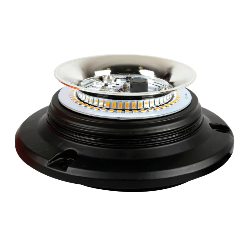 Girofar stroboscopic LED galben 12/24V cu magnet si ventuza RL-7