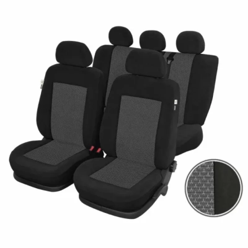 Huse scaun auto Kronos Super AirBag set complet, marimea L, negru-gri