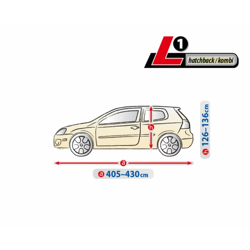 Prelata auto completa impermeabila Optimal Garage L1 pentru hatchback/kombi