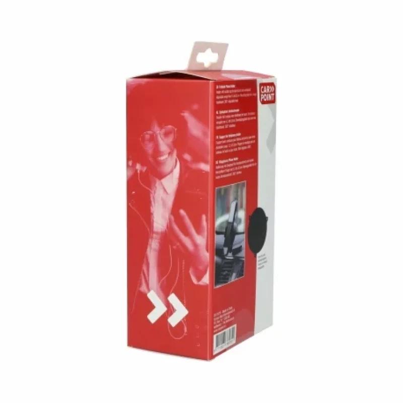 Suport telefon mobil cu ventuza pliabil latime 55-85mm Carpoint - Negru