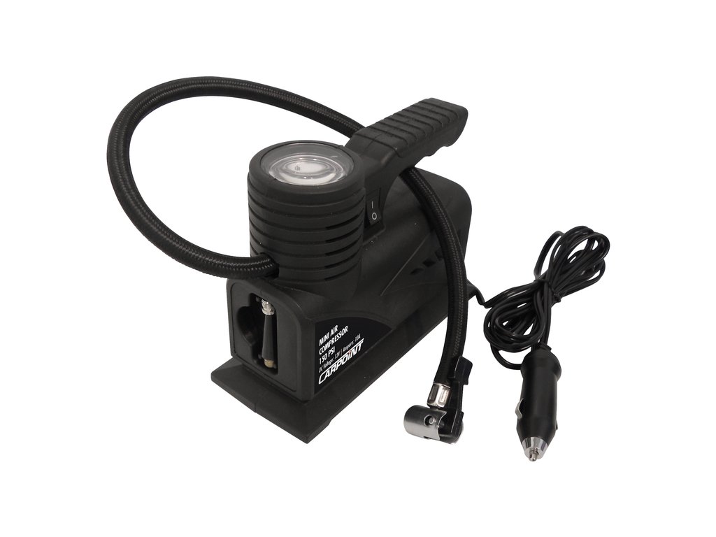 Compresor auto Carpoint 12V 150 PSI cu manometru si cablu 2 m