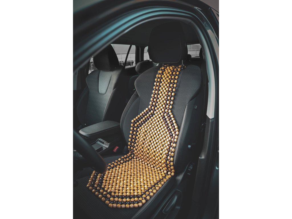 Husa universala scaun auto Carpoint cu bile pentru masaj, 137 x 43 cm