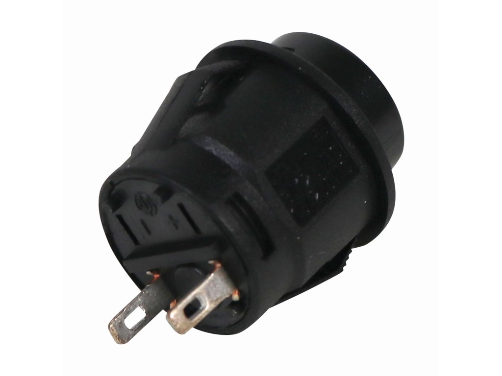 Întrerupător auto Carpoint 12V 20A rotund, cu revenire, negru 16,10 mm