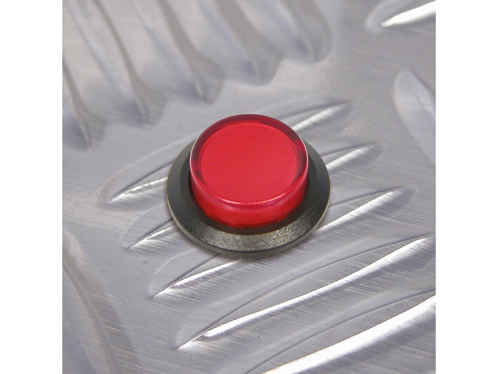 Intrerupator auto Carpoint 12V 20A rosu, rotund 16,10 mm, cu revenire