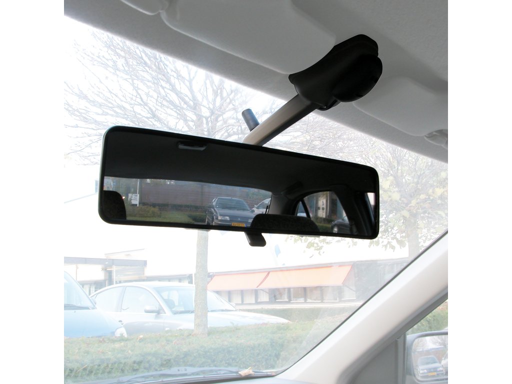 Oglindă retrovizoare interioară panoramică 25,5x6,6 cm cu benzi elastice