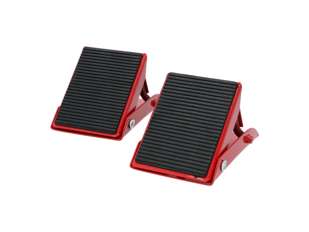 Piedica roata auto Carpoint pliabila din metal, antiderapanta, set 2 buc