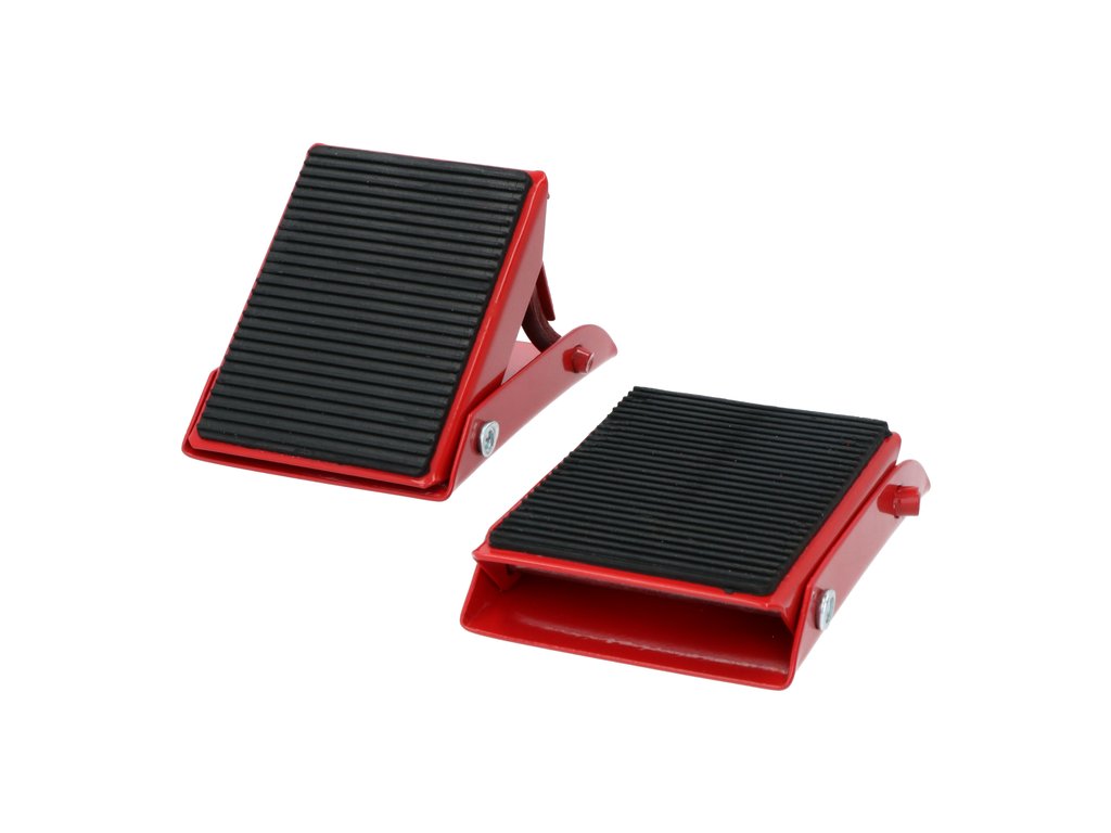 Piedica roata auto Carpoint pliabila din metal, antiderapanta, set 2 buc