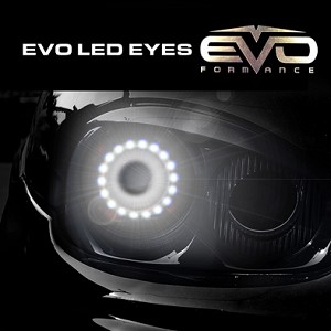 Set 2 leduri auto Angel Eyes EVO Formance 12 cm, lumină albă