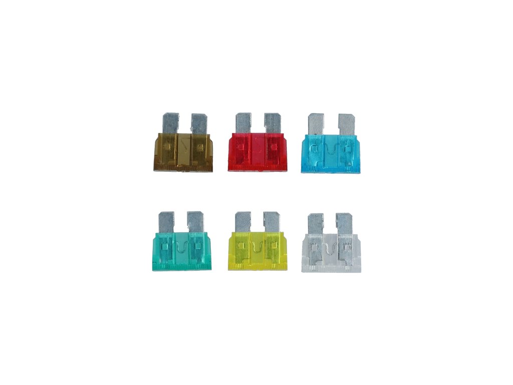 Set 6 siguranțe auto plate mari Carpoint, 7,5A-30A, asortate