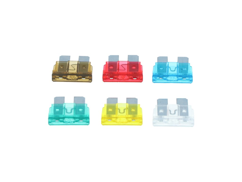 Set 6 siguranțe auto plate mari Carpoint, 7,5A-30A, asortate