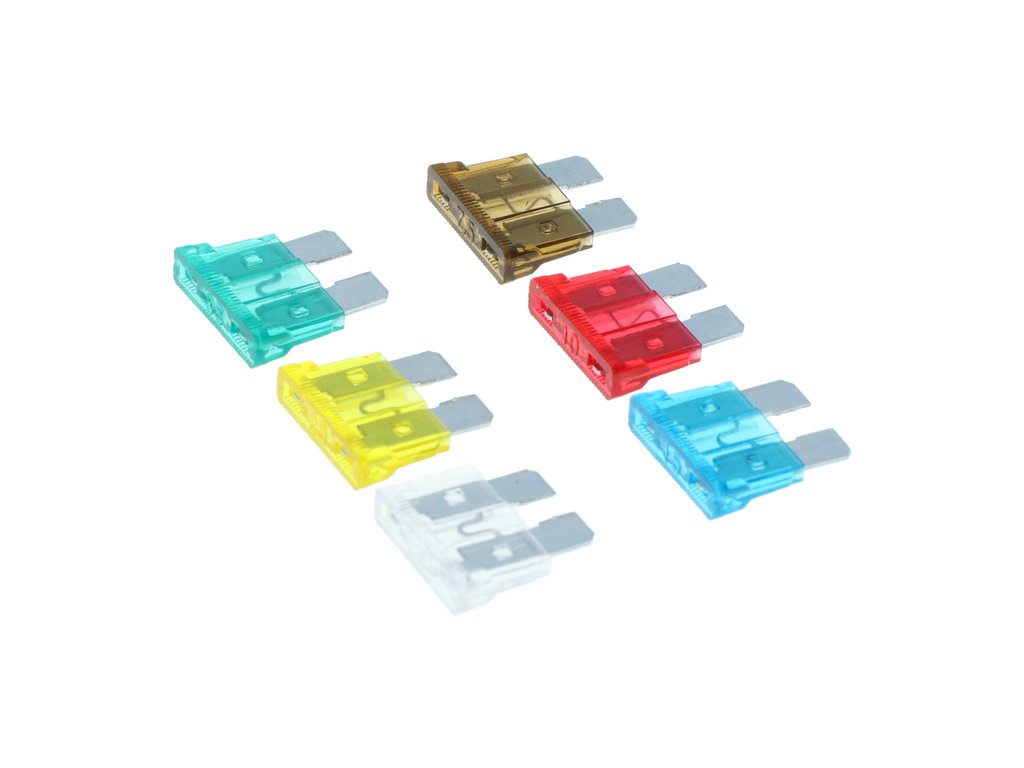 Set 6 siguranțe auto plate mari Carpoint, 7,5A-30A, asortate