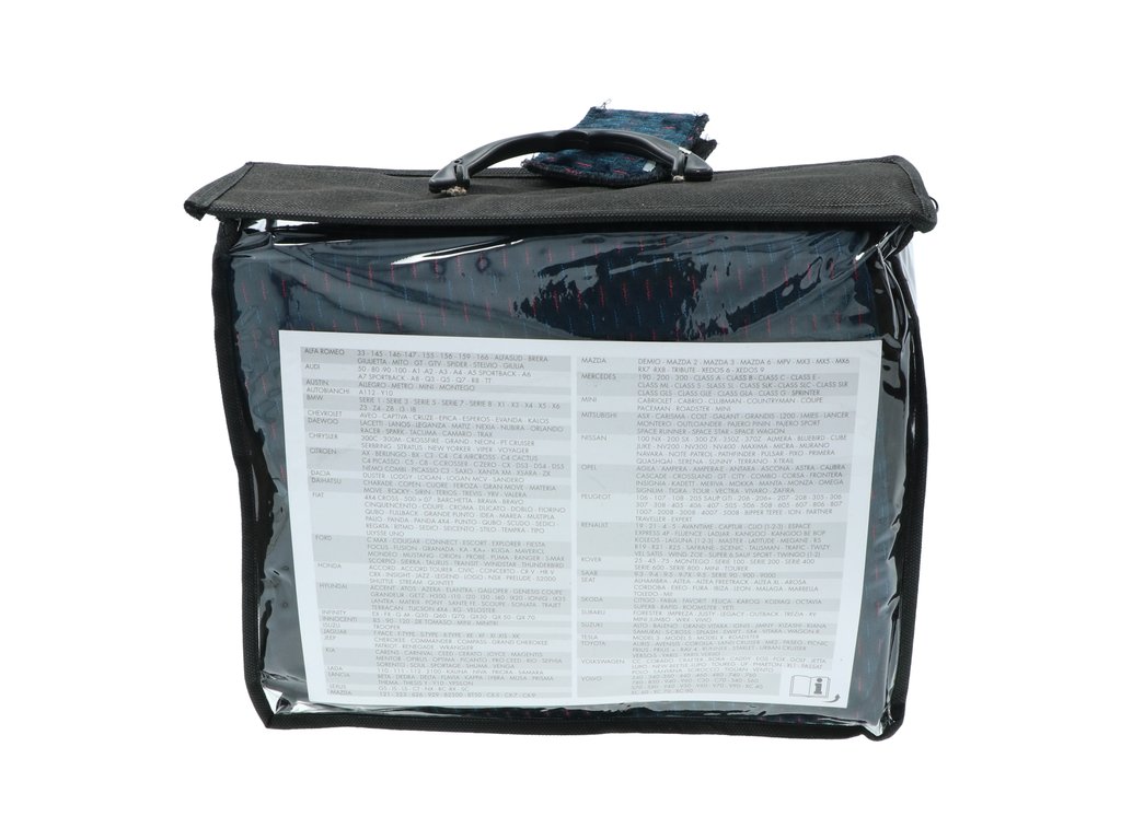 Huse scaune auto Denver față, set 4 piese, albastru, compatibile airbag