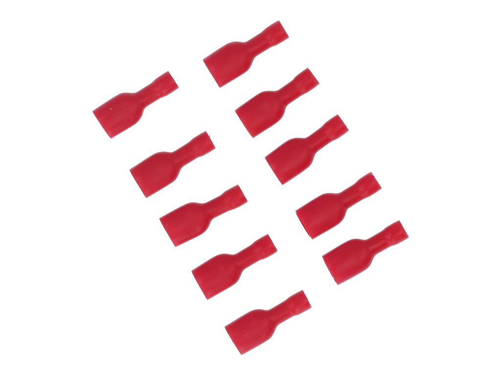 Papuci electrici izolati mama rosii 6,3x0,8 mm, 22 mm, 10 buc Carpoint