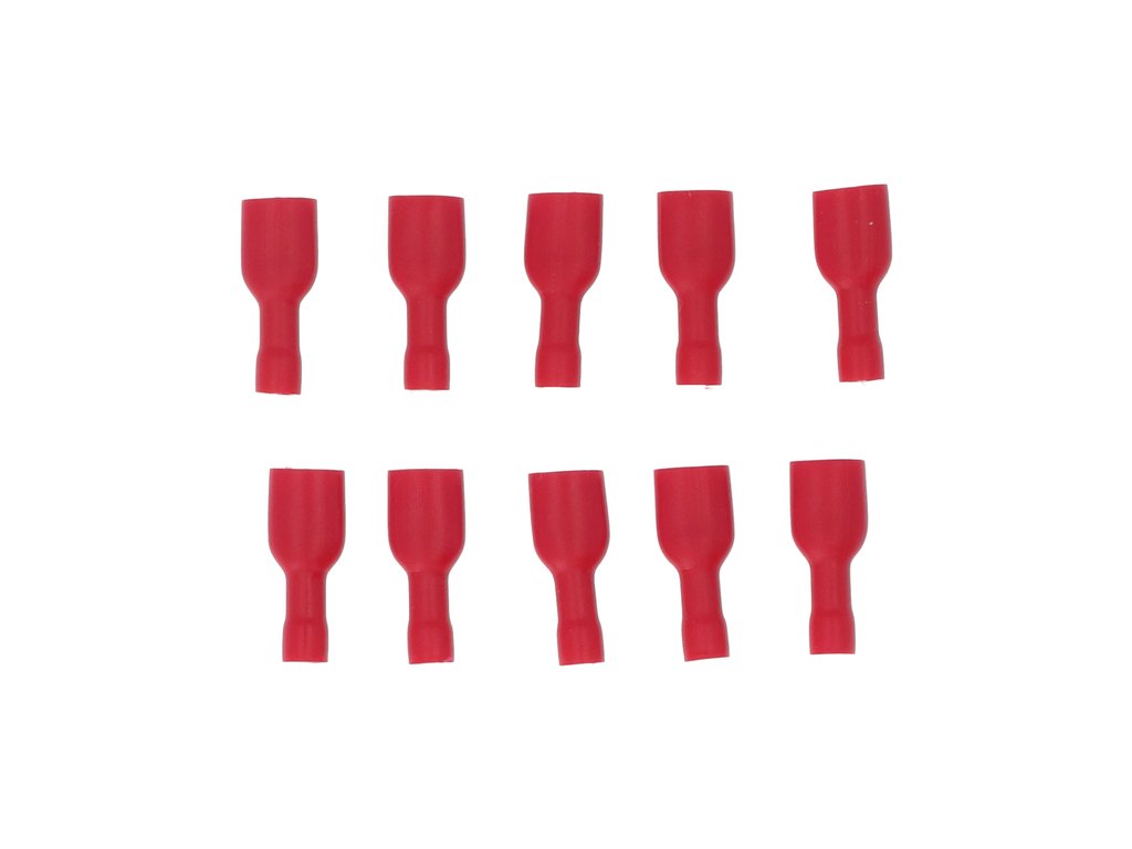 Papuci electrici izolati mama rosii 6,3x0,8 mm, 22 mm, 10 buc Carpoint