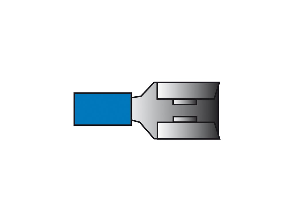 Papuci electrici izolati tata 8,0x0,8 mm, albastru, 10 bucati Carpoint