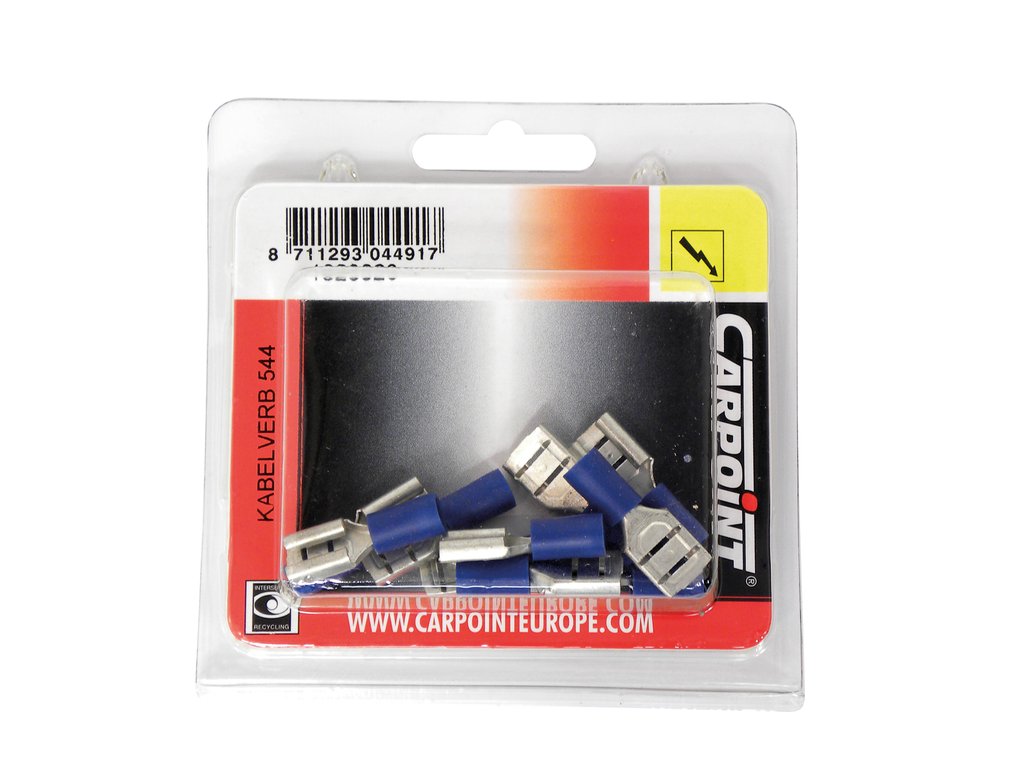 Papuci electrici izolati tata 8,0x0,8 mm, albastru, 10 bucati Carpoint