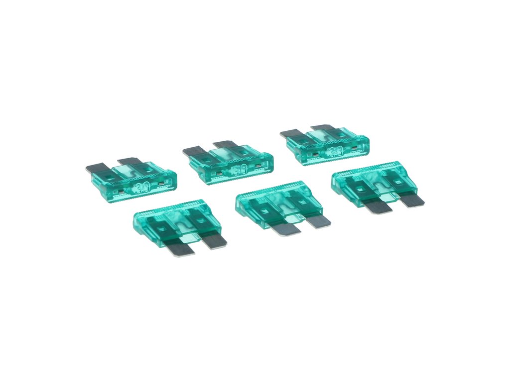 Set 6 sigurante auto plate Carpoint 30A, profil normal