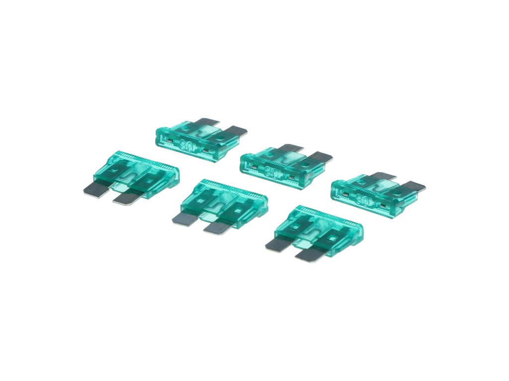 Set 6 sigurante auto plate Carpoint 30A, profil normal