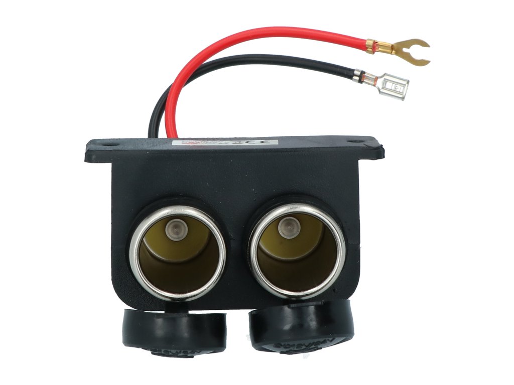Priza auto dubla Carpoint 12-24V, max. 15A, cu cablu 15 cm