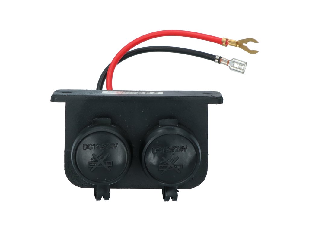 Priza auto dubla Carpoint 12-24V, max. 15A, cu cablu 15 cm