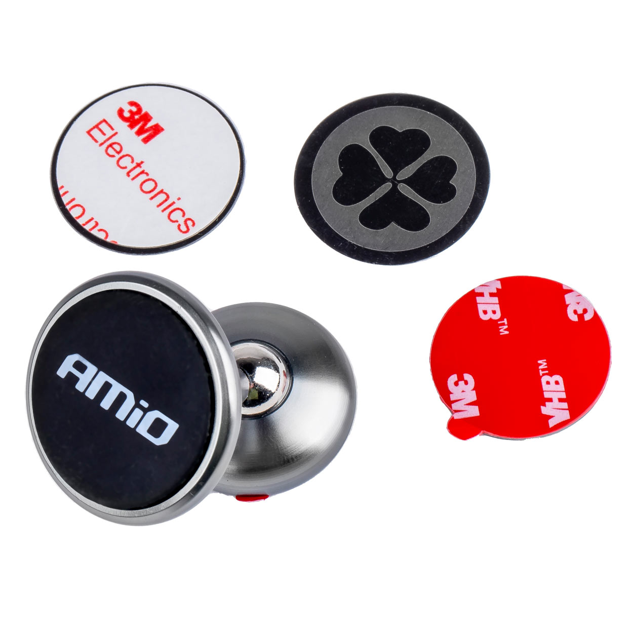 Suport auto pentru telefon AMIO HOLD-10 magnetic, brat reglabil, fixare banda dubla adeziva