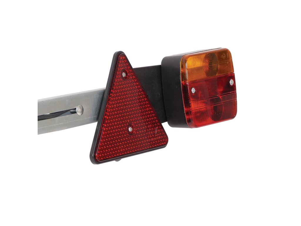 Bara remorca auto Carpoint cu lampi, extensibila 140-210 cm, metal