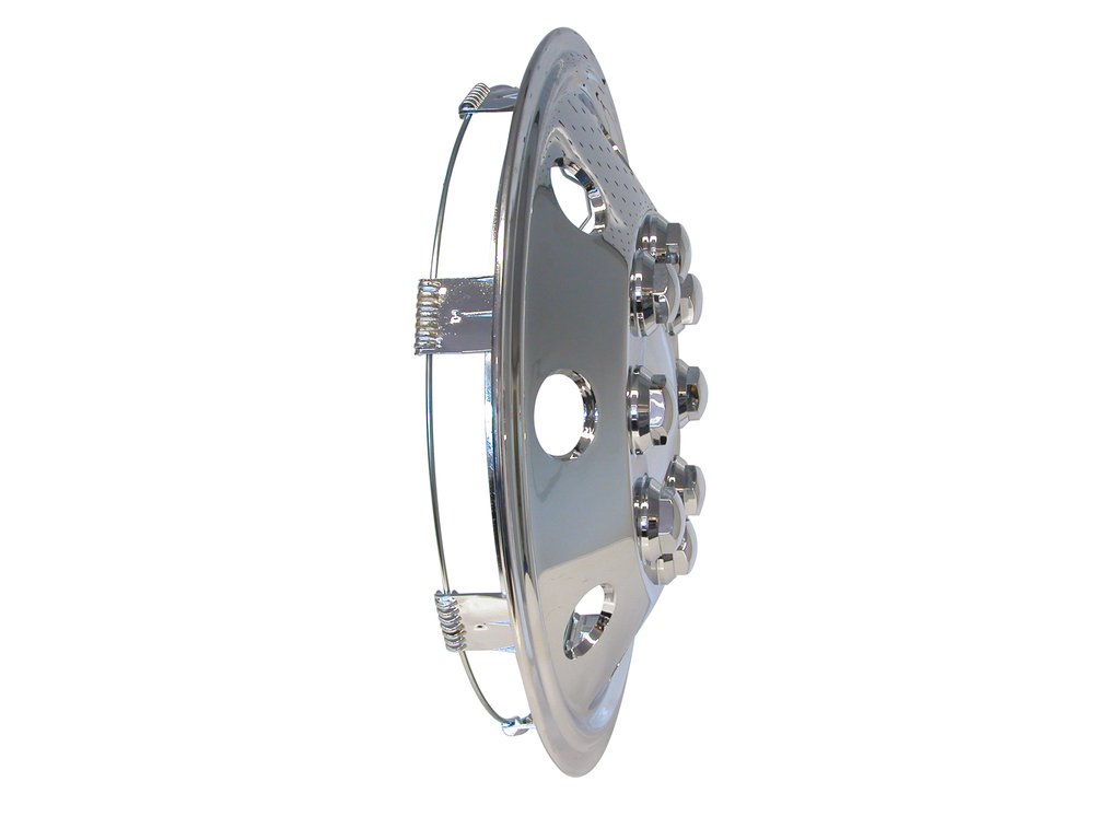 Set capace roti microbuz 16 inch Carpoint, cromate, forma con, 4 buc