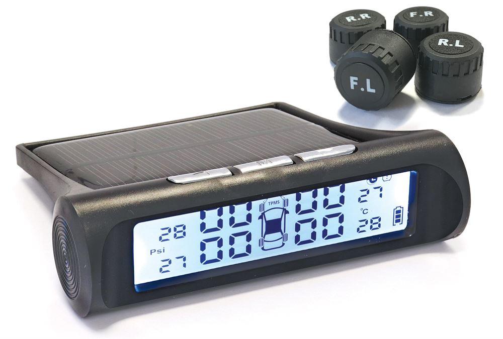 Sistem TPMS wireless pentru monitorizare presiune pneuri auto cu display LCD