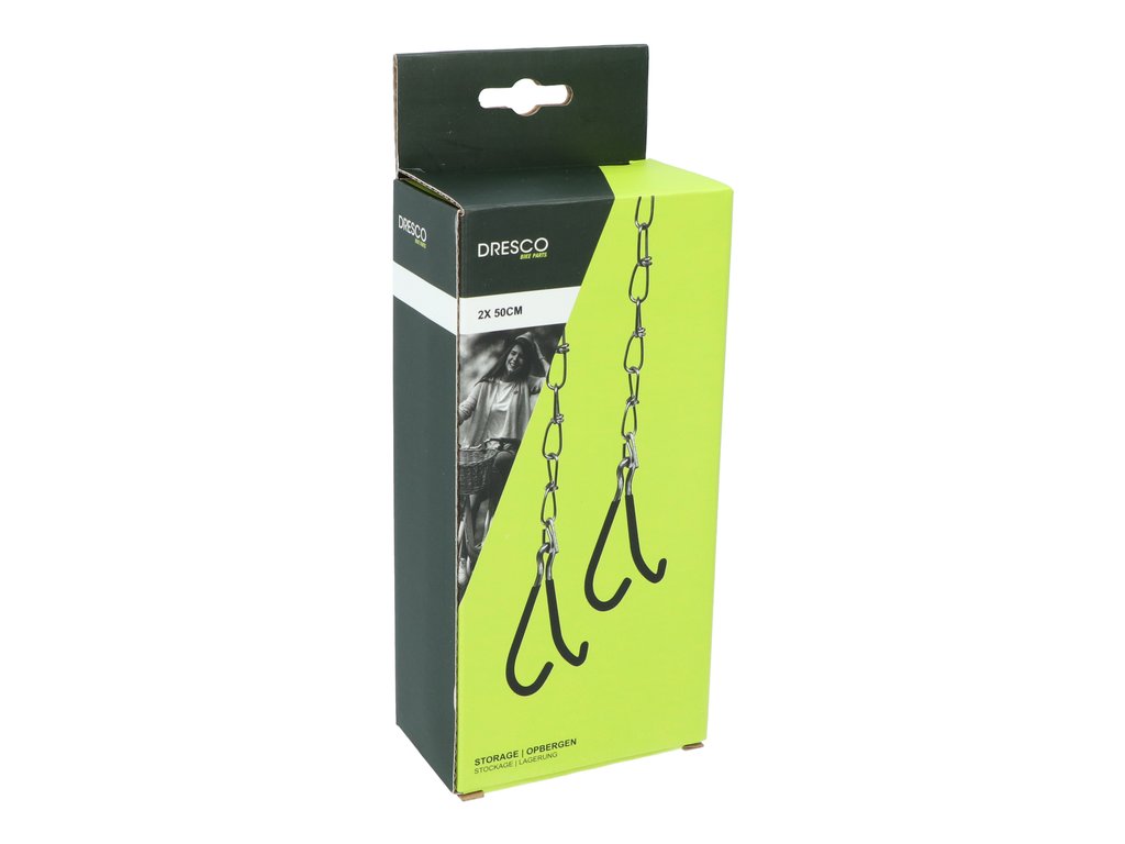 Suport bicicletă pentru tavan cu 2 cârlige și lanț 2x50 cm