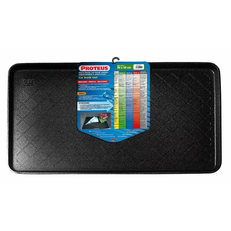 Tăviță portbagaj Proteus V-1, 90x50 cm, neagră, antiderapantă