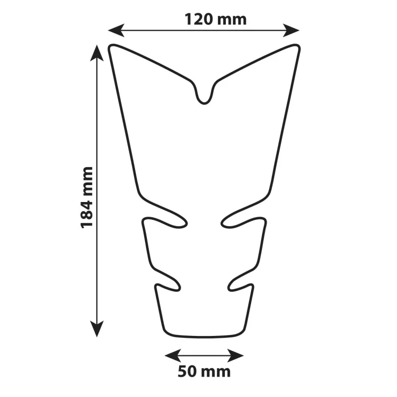 Autocolant protecție rezervor motocicletă Pro-Tank X5 carbon, 120x184 mm