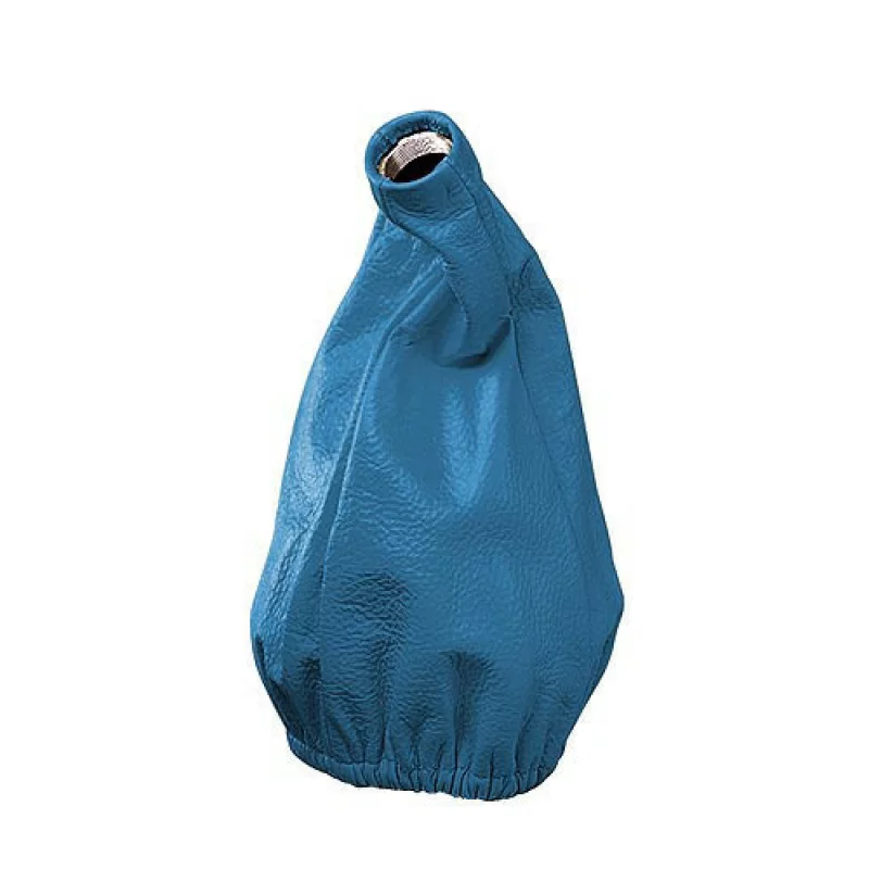 Burduf schimbător viteze universal cu filet, albastru, piele naturală