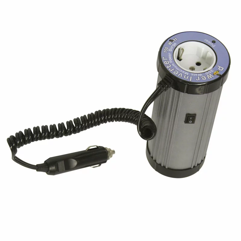Invertor auto 12V la 220V 150W tip doză Carpoint, compact și sigur