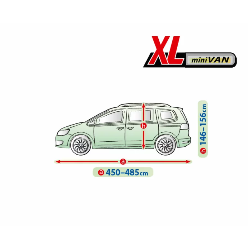 Prelată auto completă Mobile Garage XL pentru Mini Van, impermeabilă
