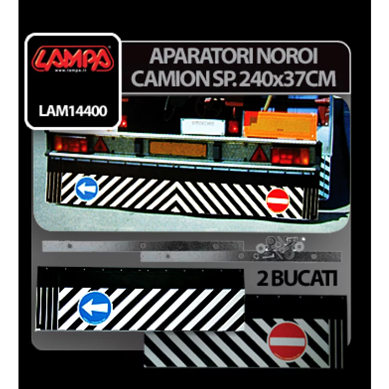 Aparatori noroi camion din cauciuc 240x37 cm, set 2 bucati Lampa