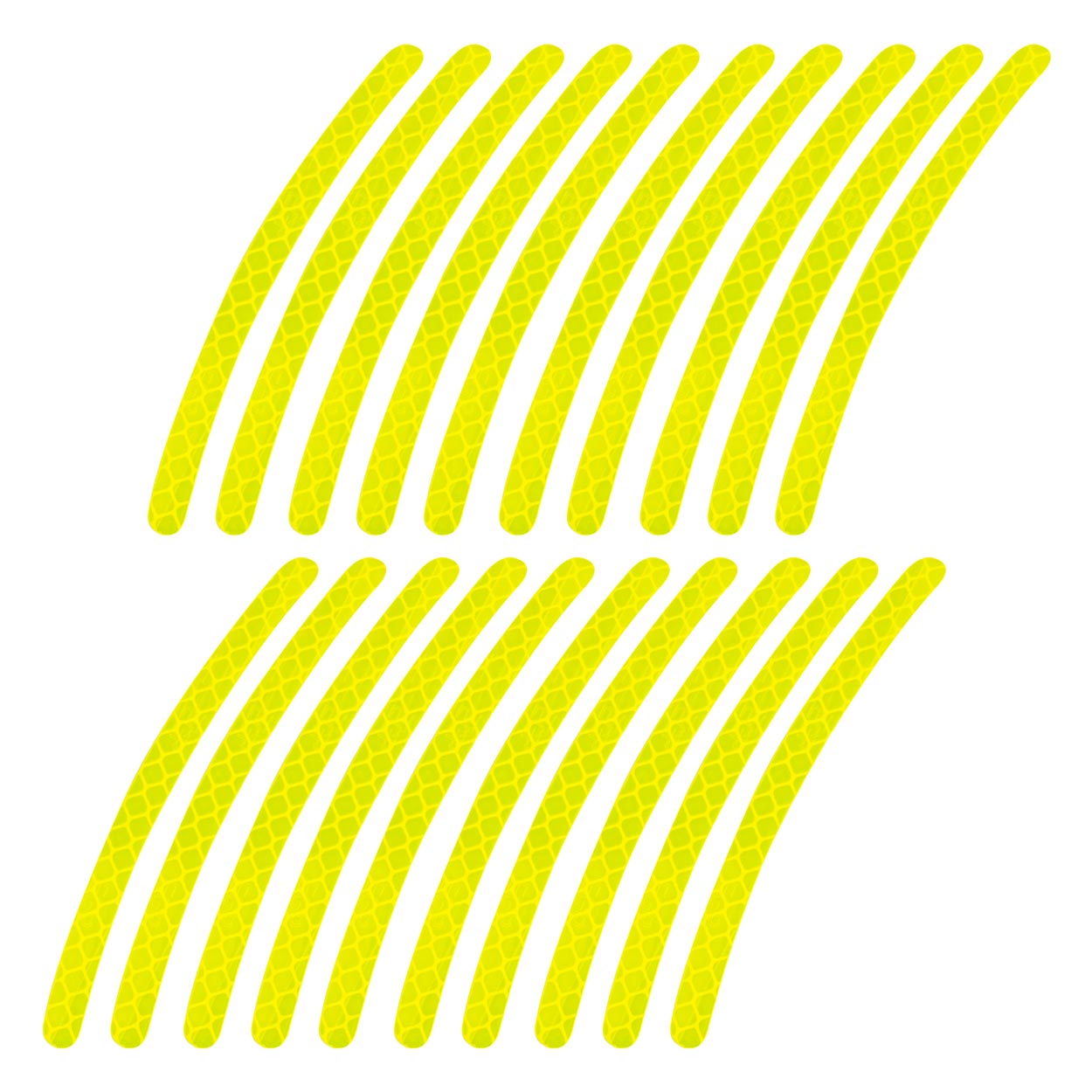 Autocolante reflectorizante pentru jante auto 16-18 inch, galbene