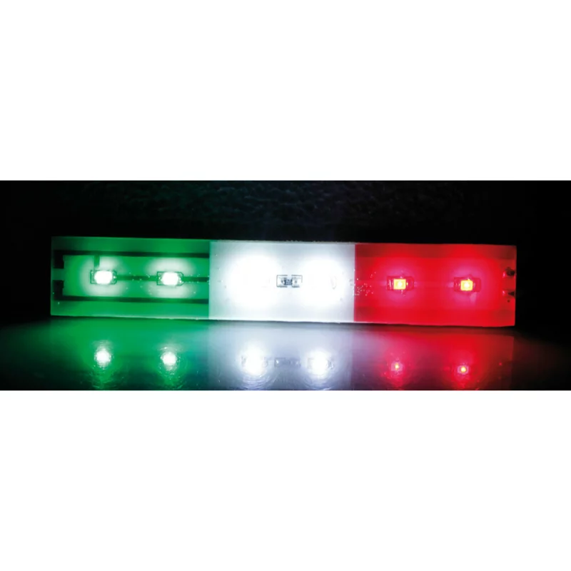 Banda LED 24V 12 cm cu 6 SMD, model steag Italia, rezistenta la apa
