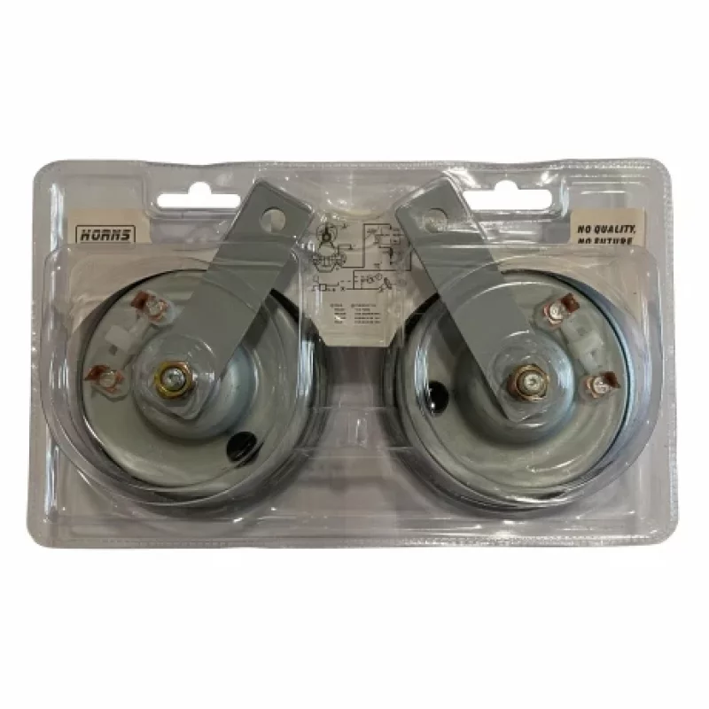 Claxoane auto clasice tip disc 12V, set 2 bucati, ton inalt si ton jos