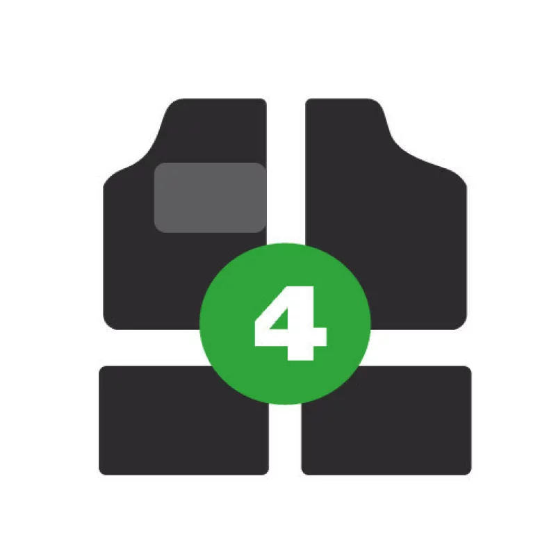 Covorase auto din mocheta Pro-Fit PF-4, set 4 piese