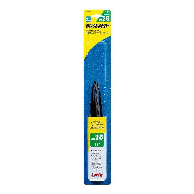 Lame ștergător auto cu grafit 28 cm Standard, universale, set 2 buc
