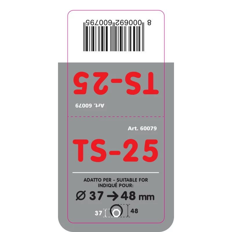 Ornament tobă eșapament TS-25 din inox lustruit, montaj Ø37-48 mm