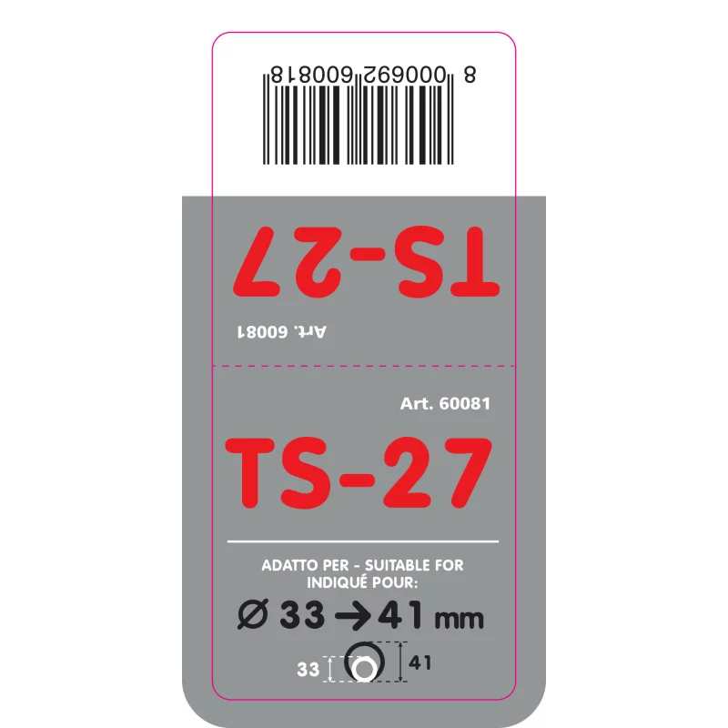 Ornament tobă eșapament TS-27 din inox lustruit, sunet sport, 33-41 mm