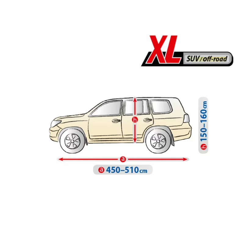 Prelată auto completă impermeabilă XL pentru SUV și Off-Road